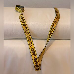 Off-White Yellow Strap with Black Text